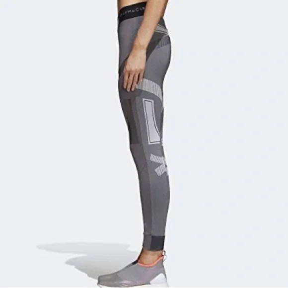 Adidas Stella McCartney Women’s Parley RUN ULTRA TIGHTS Leggings Gray M - Picture 3 of 16
